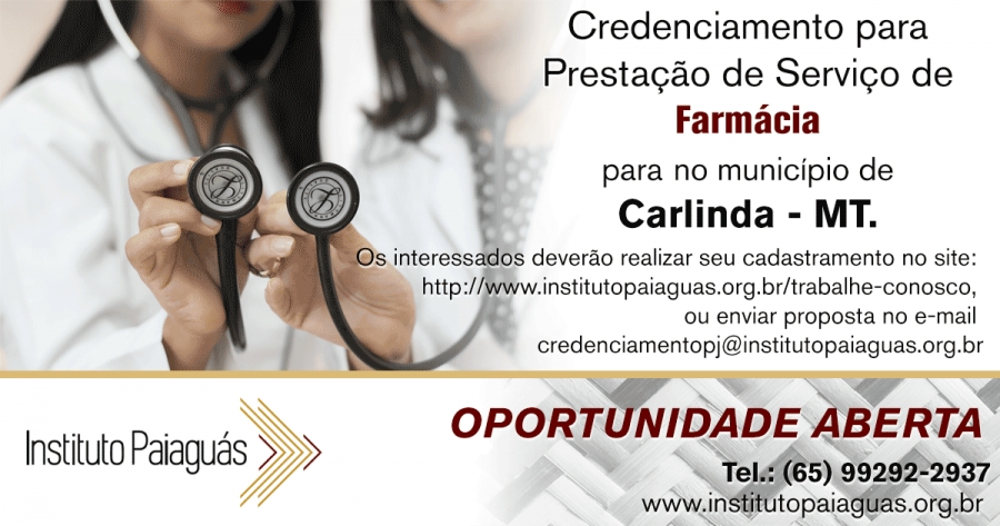 Credenciamento para contratação de Farmacêutico em Carlinda/MT