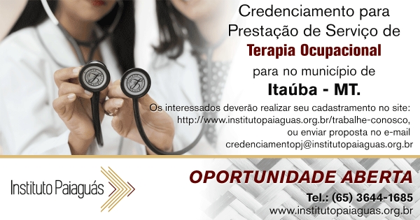 Credenciamento para Terapeuta Ocupacional em Itaúba-MT