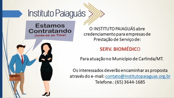 Credenciamento para prestação de serviços em Biomédica para atuação no município de Carlinda/MT.