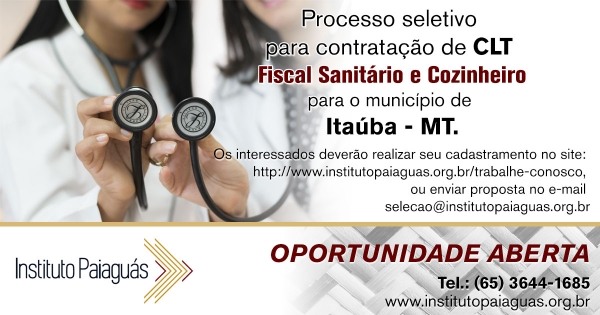 Processo seletivo para contratação de CLT no município de Itaúba