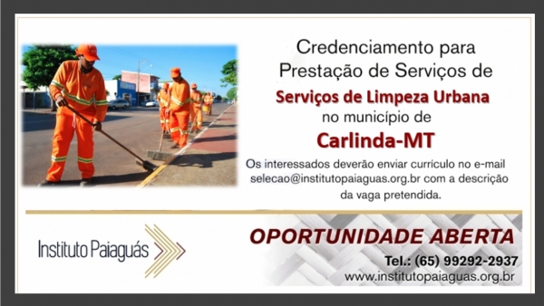 Credenciamento 003/2020 - Prestação de Serviços para a Secretaria de Obras em Carlinda/MT