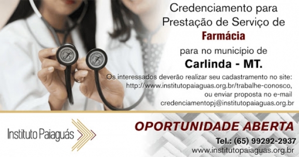 Credenciamento para Prestação de Serviços Farmacêuticos - Carlinda-MT IV